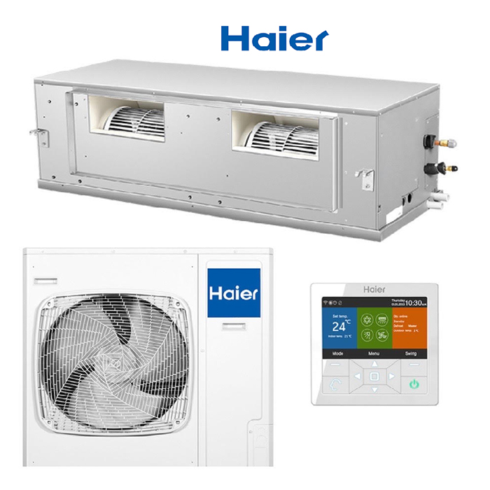 Haier Ducted Inverter High Static Split System 12.5kw (Compact Outdoor) AD125HN5FA-SET 1 Phase